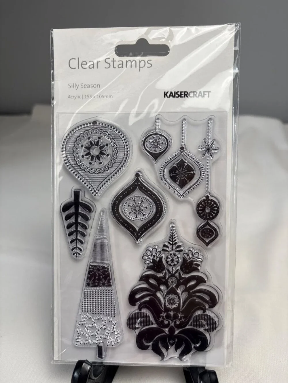 Kaisercraft Silly Season Clear Cling Christmas Acrylic Stamps Ornaments Set